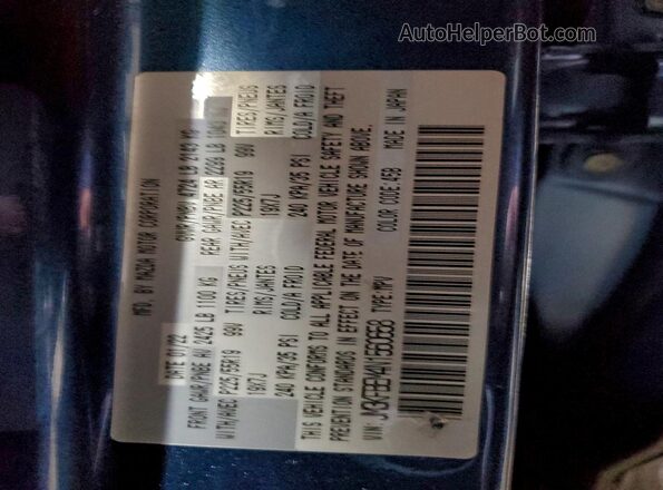 JM3KFBEM4N1560658 2022 MAZDA CX-5 Blue Vista interior de 360 grados