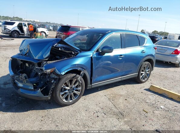 JM3KFBEY2M0457262 2021 MAZDA CX-5 Blue Առջևի ձախ երեք քառորդ տեսարան
