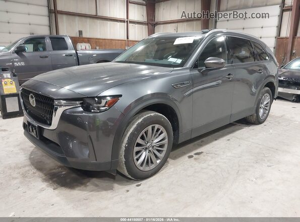 JM3KKBHA4S1192197 2025 MAZDA CX-90 PHEV Gray Առջևի ձախ երեք քառորդ տեսարան