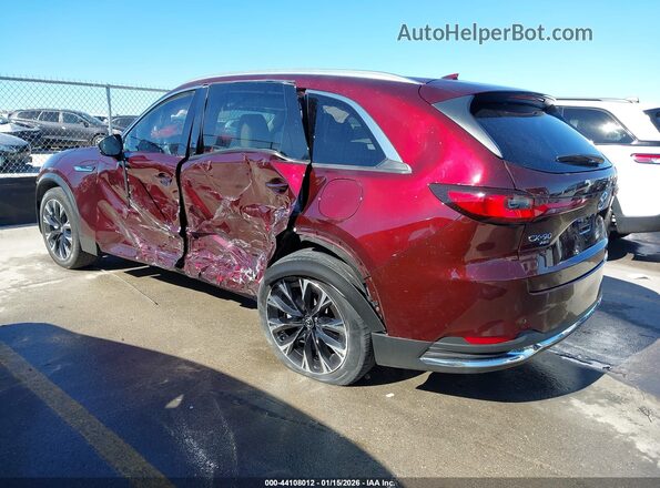 JM3KKEHA2R1100208 2024 MAZDA CX-90 PHEV Maroon Trasero izquierdo