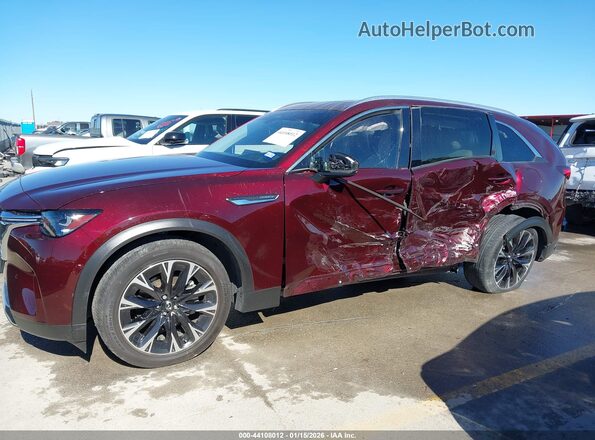 JM3KKEHA2R1100208 2024 MAZDA CX-90 PHEV Maroon Vista frontal