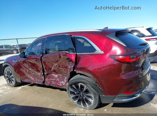 JM3KKEHA2R1100208 2024 MAZDA CX-90 PHEV Maroon Vista interior de 360 grados