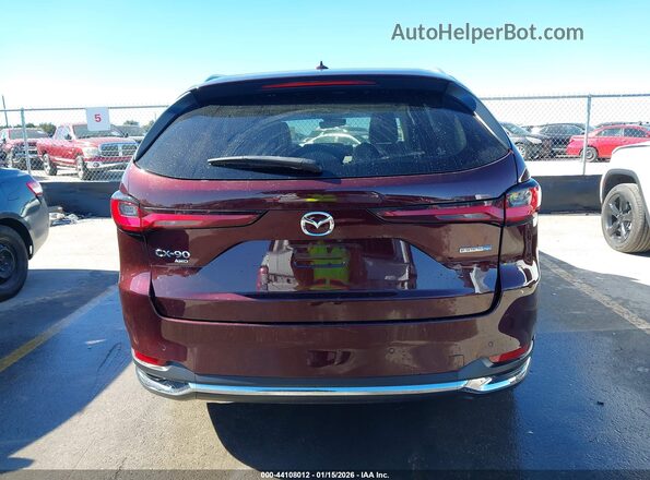 JM3KKEHA2R1100208 2024 MAZDA CX-90 PHEV Maroon 