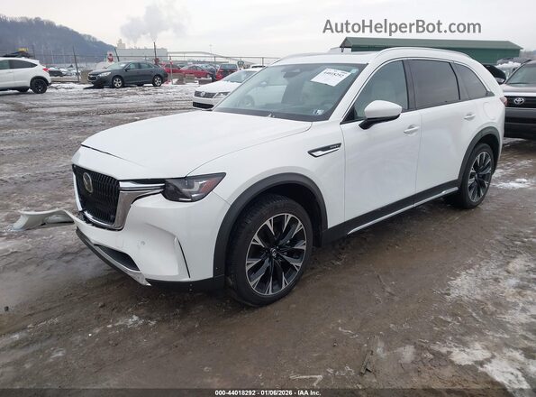 JM3KKEHAXR1147244 2024 MAZDA CX-90 PHEV Белый Передняя левая четверть