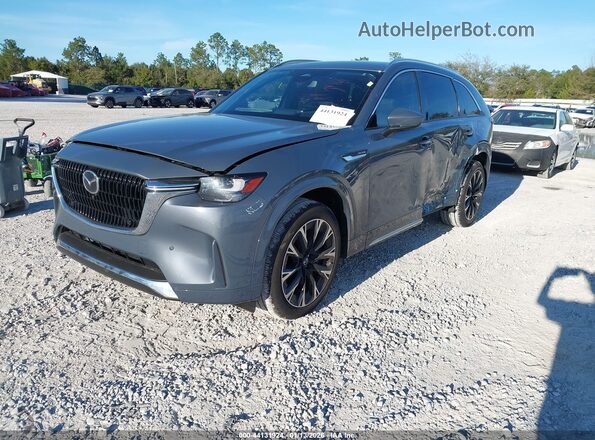 JM3KKEHC9T1350201 2026 MAZDA CX-90 Gray წინა მარცხენა ხედი სამი მეოთხედიდან