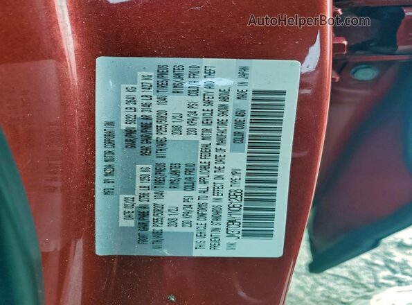 JM3TCBAY1N0612968 2022 MAZDA CX-9 Red VIN კოდის სტიკერის ხედი