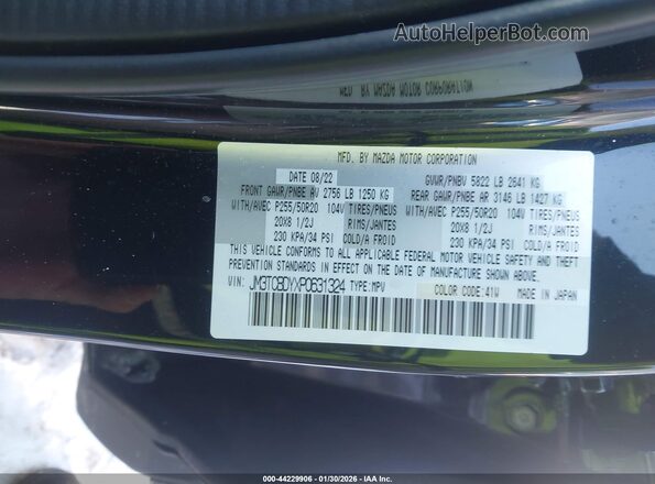 JM3TCBDYXP0631324 2023 MAZDA CX-9 Black Շարժիչի բաժամունքի տեսք
