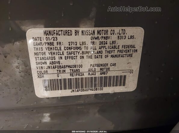 JN1AF0BA6PM408100 2023 NISSAN ARIYA Gray Engine compartment view