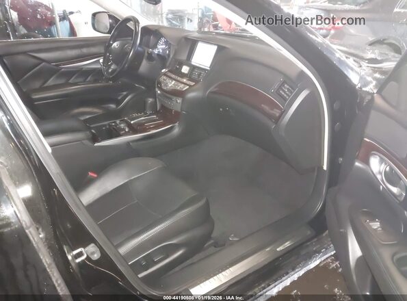 JN1BY1PPXHM170075 2017 INFINITI Q70L Black Widok wnętrza z przodu