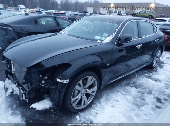 JN1BY1PR1KM725486 2019 INFINITI Q70L Black Передня ліва чверть