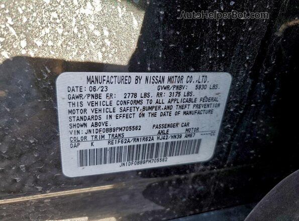 JN1DF0BB9PM705562 2023 NISSAN ARIYA Green VIN sticker view