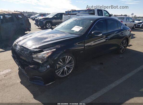 JN1EV7AP1JM358507 2018 INFINITI Q50 Black Առջևի ձախ երեք քառորդ տեսարան