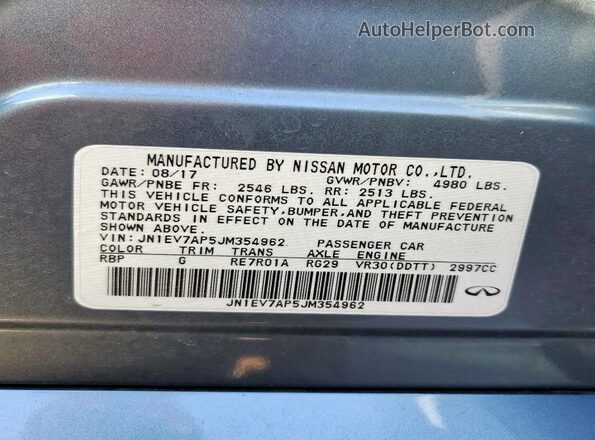 JN1EV7AP5JM354962 2018 INFINITI Q50 Blue 