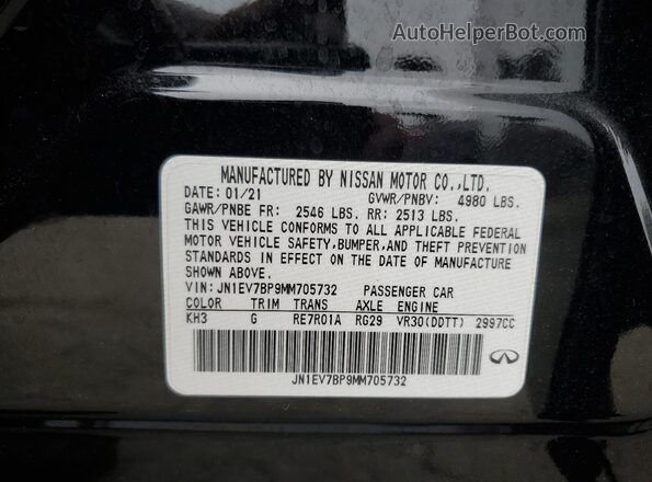 JN1EV7BP9MM705732 2021 INFINITI Q50 Black 