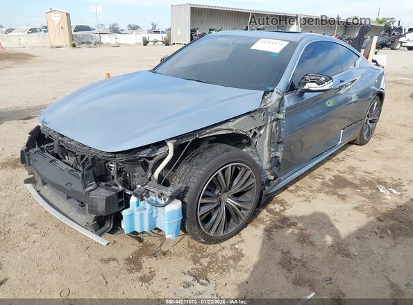 JN1EV7EK2JM343058 2018 INFINITI Q60 Silver Vista tres cuartos delantera izquierda