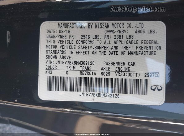 JN1EV7EK8HM362126 2017 INFINITI Q60 Black 