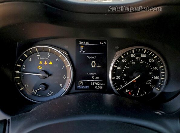 JN1FV7LK5MM530032 2021 INFINITI Q60 Gray ხელსაწყოთა პანელის ხედი