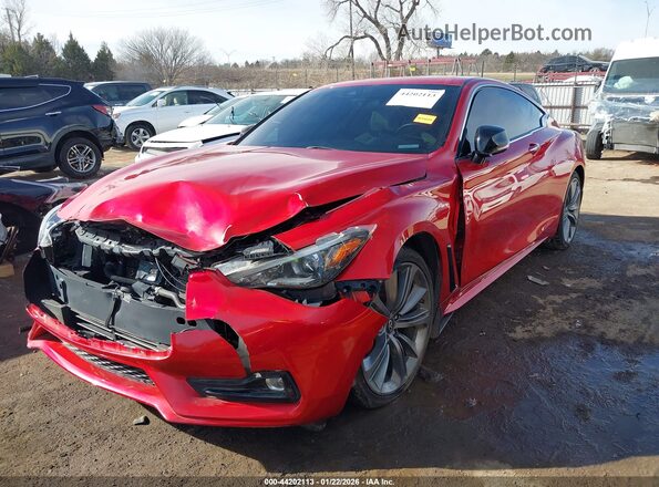 JN1FV7LL7MM560352 2021 INFINITI Q60 Red წინა მარცხენა ხედი სამი მეოთხედიდან