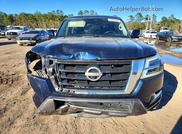 JN8AY2BA1M9372502 2021 NISSAN ARMADA Blue Widok z przodu
