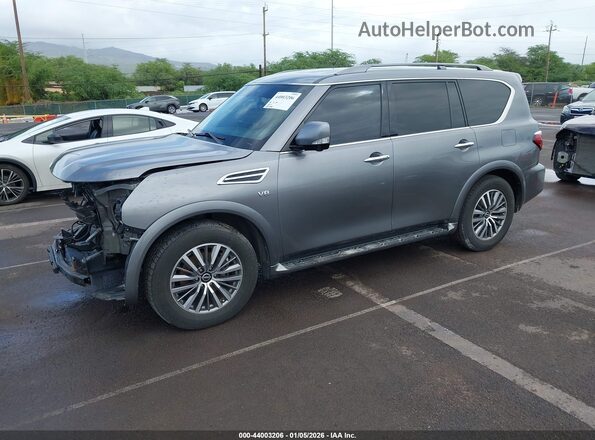 JN8AY2BA3M9372730 2021 NISSAN ARMADA Gray Առջևի ձախ երեք քառորդ տեսարան