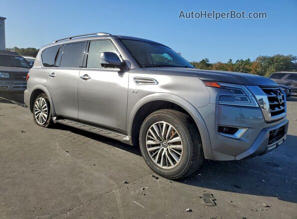 JN8AY2BB2M9794898 2021 NISSAN ARMADA Gray Передня права чверть