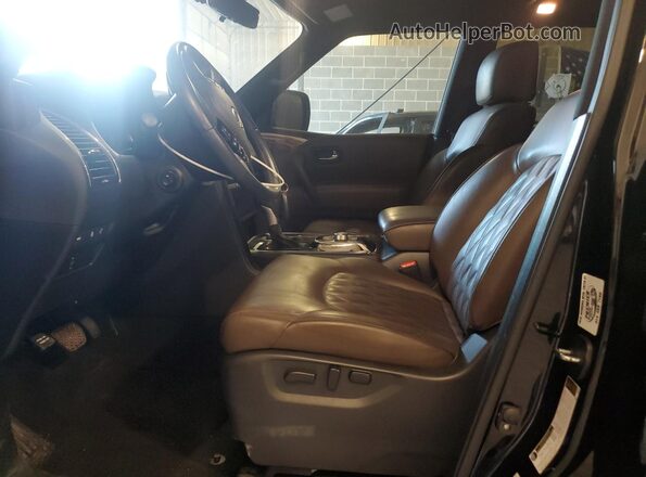 JN8AY2DB2N9810502 2022 NISSAN ARMADA Черный Вид салона спереди
