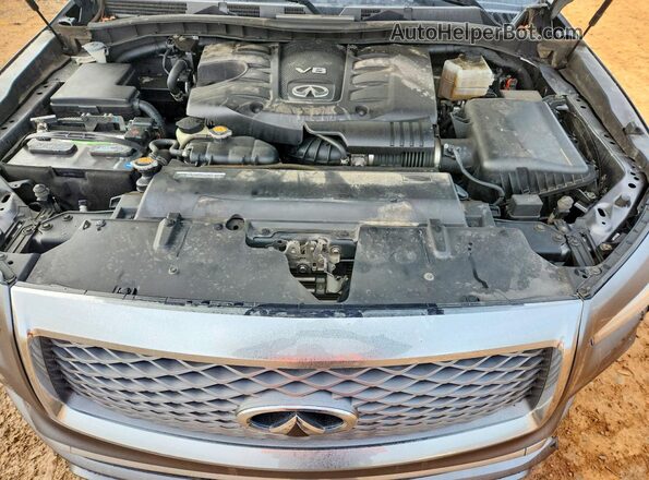 JN8AZ2AE3M9270037 2021 INFINITI QX80 Gray Vista del compartimento del motor