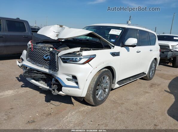 JN8AZ2AF8M9717955 2021 INFINITI QX80 White Vista tres cuartos delantera izquierda