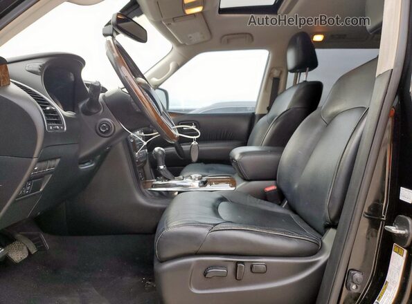 JN8AZ2NE3G9123487 2016 INFINITI QX80 Black Widok wnętrza z przodu
