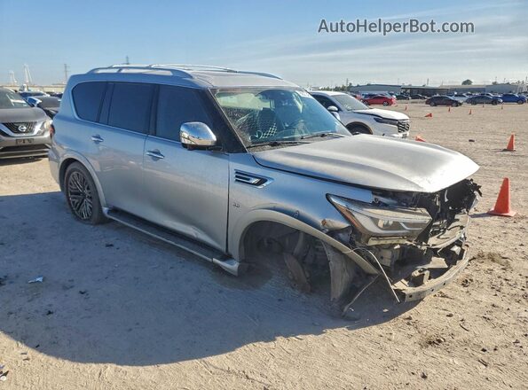 JN8AZ2NF2J9664580 2018 INFINITI QX80 Silver Передня права чверть