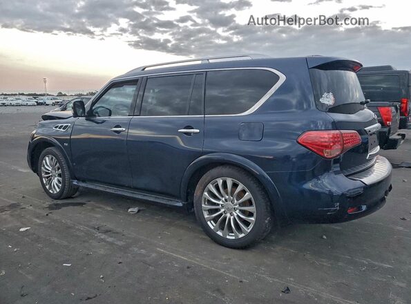 JN8AZ2NF3G9614179 2016 INFINITI QX80 Blue Trasero izquierdo