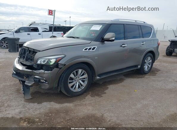 JN8AZ2NF3H9641691 2017 INFINITI QX80 Gray Vista tres cuartos delantera izquierda
