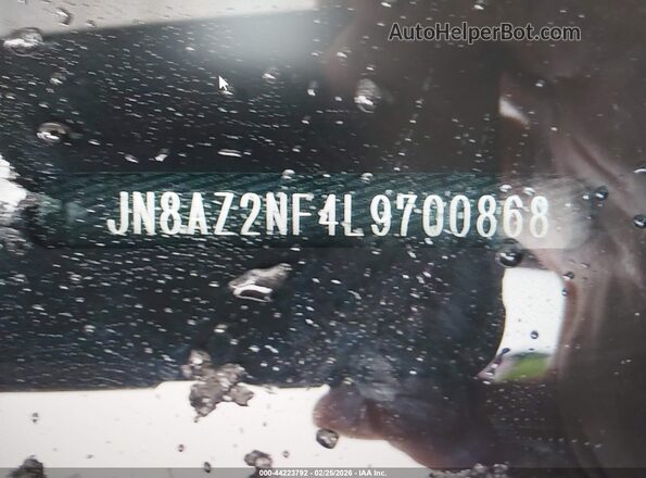 JN8AZ2NF4L9700868 2020 INFINITI QX80 Gray Вид підкапотного простору