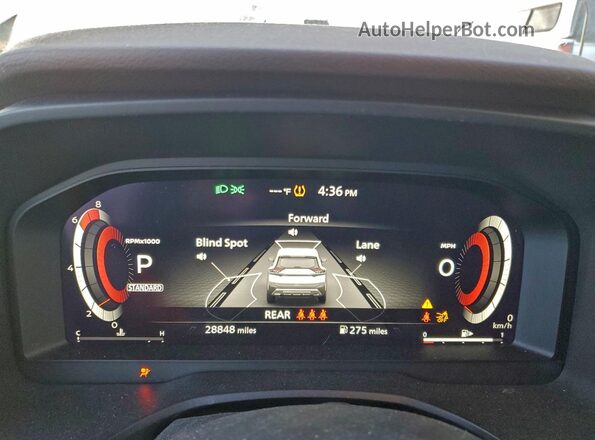 JN8BT3DCXNW117793 2022 NISSAN ROGUE White Вид щитка приладів