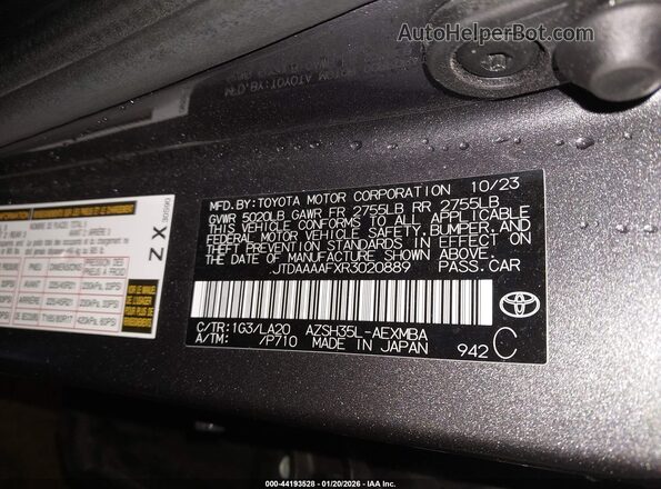JTDAAAAFXR3020889 2024 TOYOTA LIMITED Black ძრავის განყოფილების ხედი