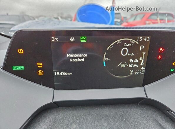 JTDACACU2R3011934 2024 TOYOTA PRIUS Blue Widok zestawu wskaźników
