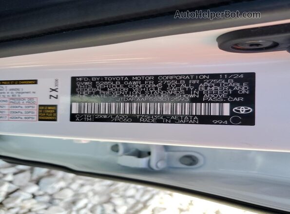 JTDAFAAF5S3012593 2025 TOYOTA CROWN White Widok komory silnika
