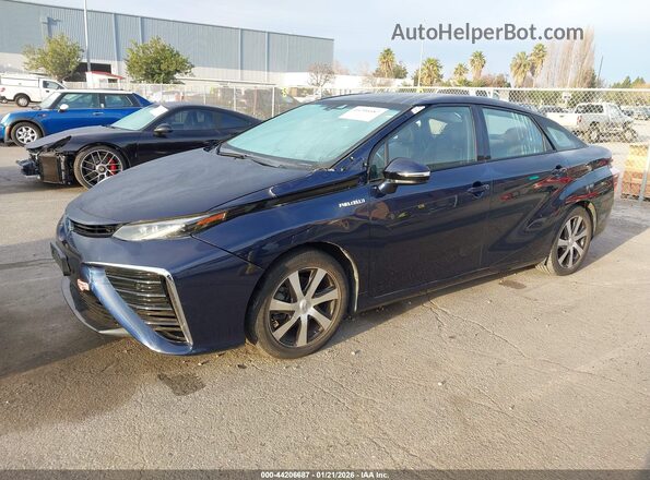 JTDBVRBD8JA004081 2018 TOYOTA MIRAI Blue Առջևի ձախ երեք քառորդ տեսարան