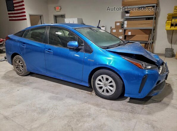 JTDKAMFU2M3135752 2021 TOYOTA PRIUS Синий Передняя правая четверть