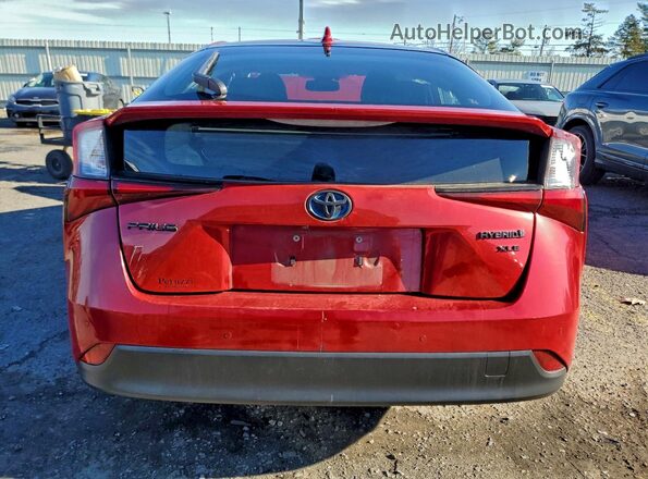 JTDKAMFU3M3129376 2021 TOYOTA PRIUS Red უკანა ხედი