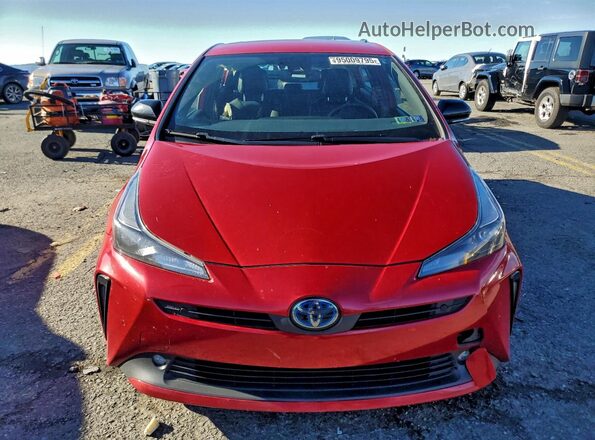 JTDKAMFU3M3129376 2021 TOYOTA PRIUS Red წინა ხედი