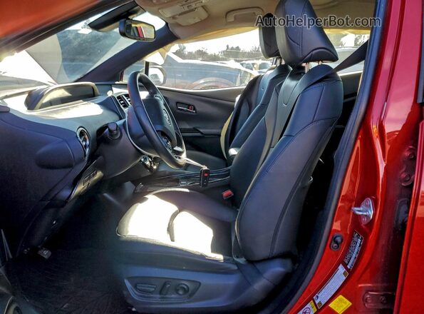 JTDKAMFU3M3129376 2021 TOYOTA PRIUS Red წინა სალონის ხედი