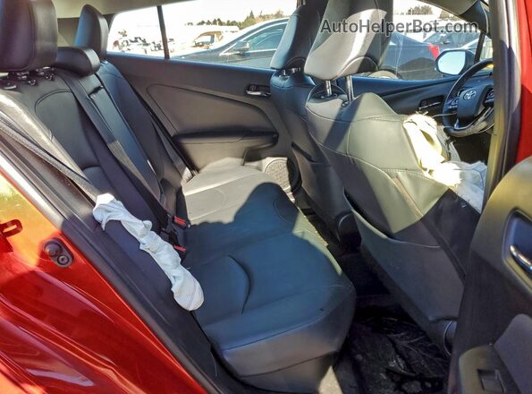 JTDKAMFU3M3129376 2021 TOYOTA PRIUS Red უკანა სავარძლების ხედი
