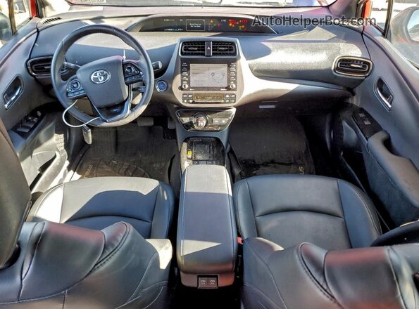 JTDKAMFU3M3129376 2021 TOYOTA PRIUS Red წინა პანელის ხედი
