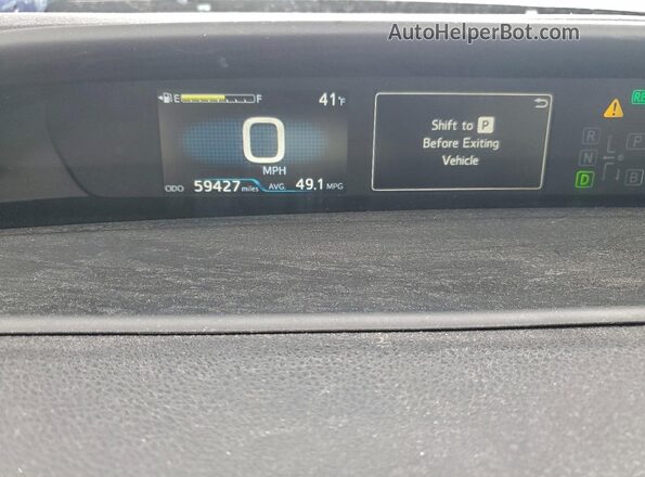JTDKAMFU3M3152852 2021 TOYOTA PRIUS Black Вид щитка приладів