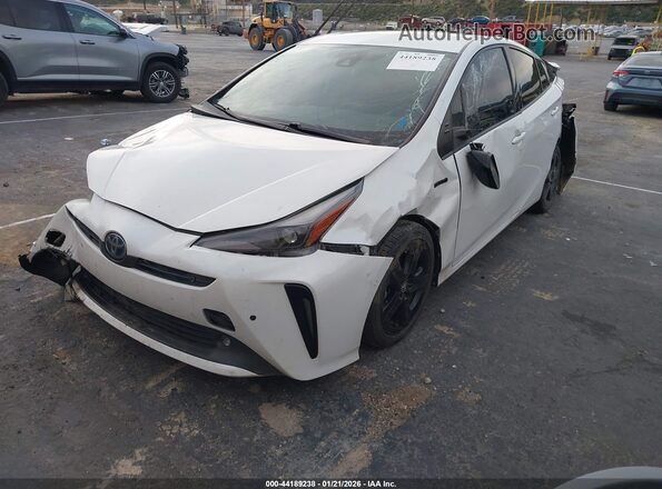 JTDKAMFU4M3127300 2021 TOYOTA PRIUS White Vista tres cuartos delantera izquierda
