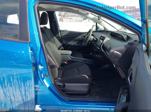 JTDKAMFU5M3141156 2021 TOYOTA PRIUS Синий Вид салона спереди