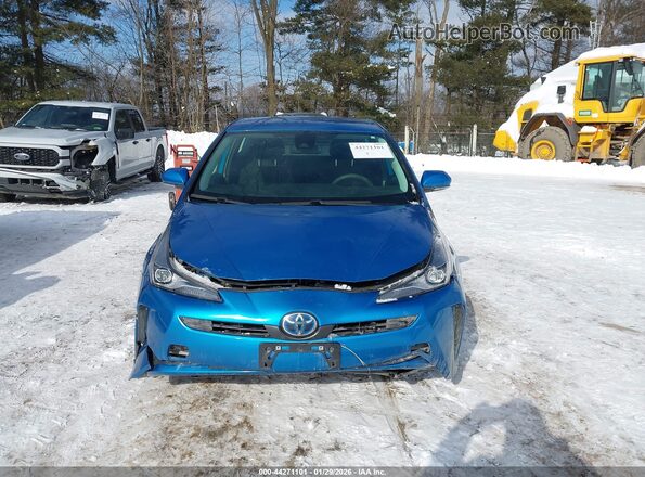 JTDKAMFU5M3141156 2021 TOYOTA PRIUS Синий Вид щитка приборов