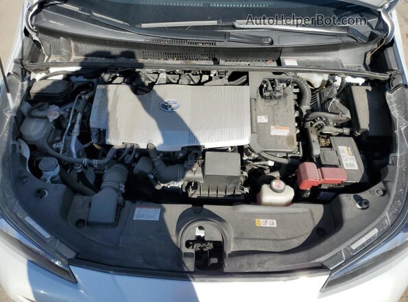 JTDKAMFU8M3133214 2021 TOYOTA PRIUS White უკანა სალონის ხედი