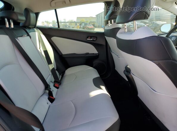 JTDKAMFU8M3133214 2021 TOYOTA PRIUS White უკანა სავარძლების ხედი